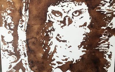 hibout peint au café